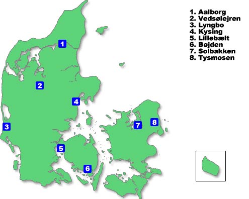 I Danmark har vi 8 naturistcamping pladser