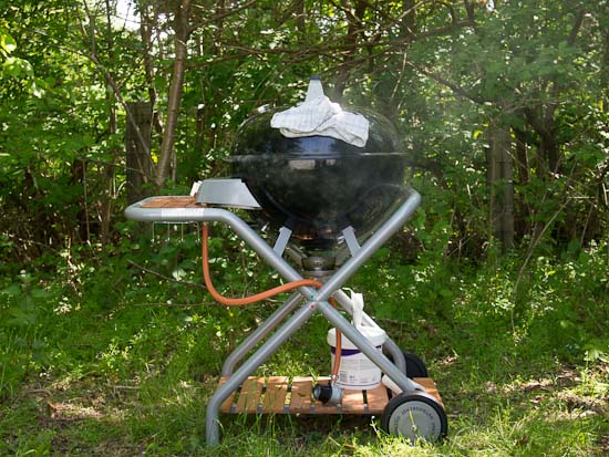 OutdoorChef Ascona 570 er bestemt ikke beregnet til kulbriketter, men den klarede det nu fint