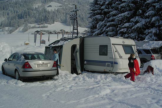 Vintercamping i Østrig i Westendorf
