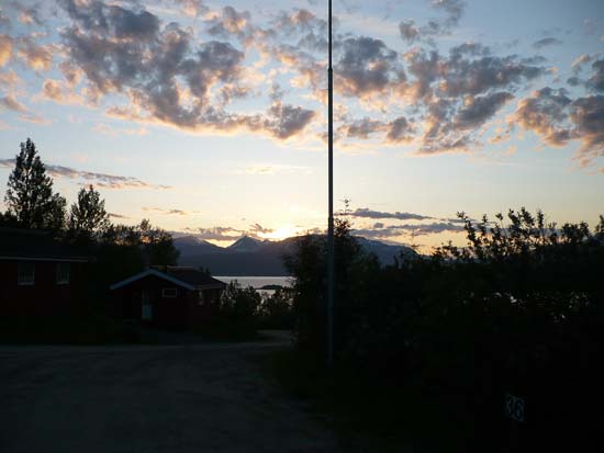 Aftenhimlen i Narvik lige inden sengetid