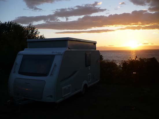 En smuk solnedgang at gå i seng til.