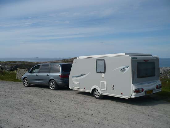 Stop ved rasteplads midt på Atlanterhavsvejen