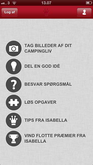 Meget overskuelig menu