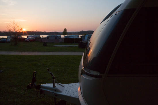 Solnedgang over Bistensee