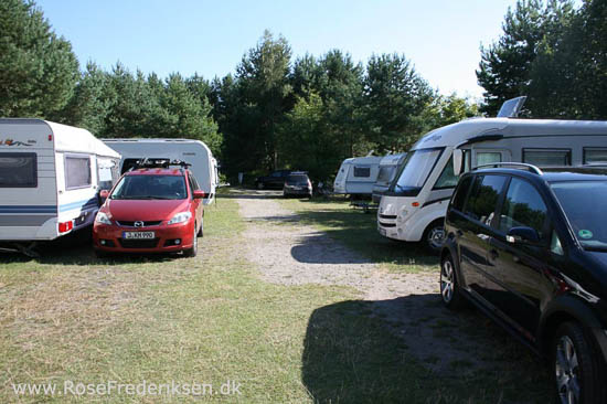 Familien Rose Frederisken på camping på Rügen i Tyskland