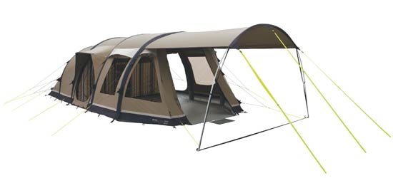 Mange af teltene er nu udstyret med et frontsejl / solsejl til montering på teltet.