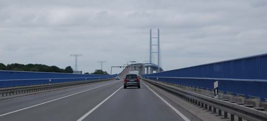 Der var en rigtig flot udsigt fra broen til øen Rügen