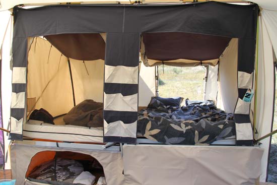 Sovekabinerne i Combi-Camp Flexi
