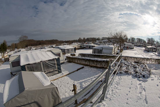 Der er mange fastliggere på Frigård Camping, men der var også en del rejsende campister ligesom os