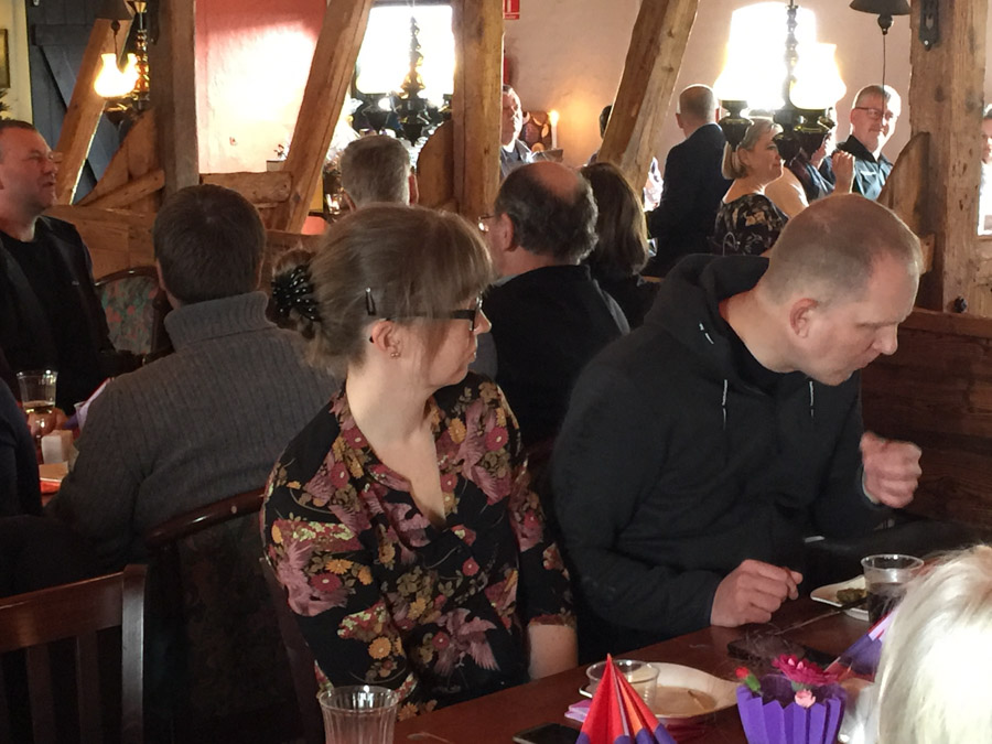 Fra receptionen lørdag eftermiddag