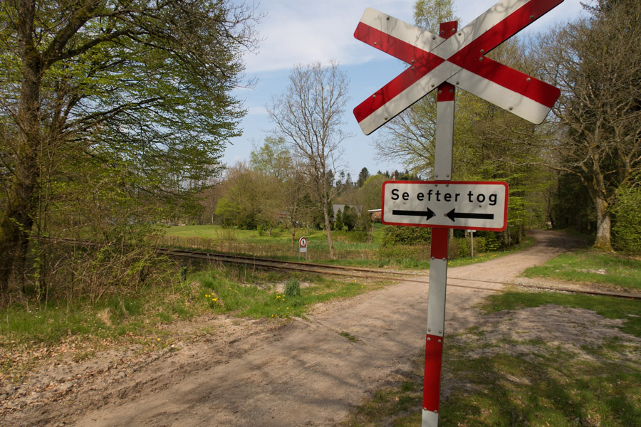 Flere gang p&aring; ruten krydsede vi veteranbanen