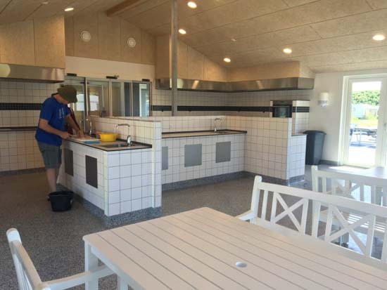 Køkkenet i den ny bygning