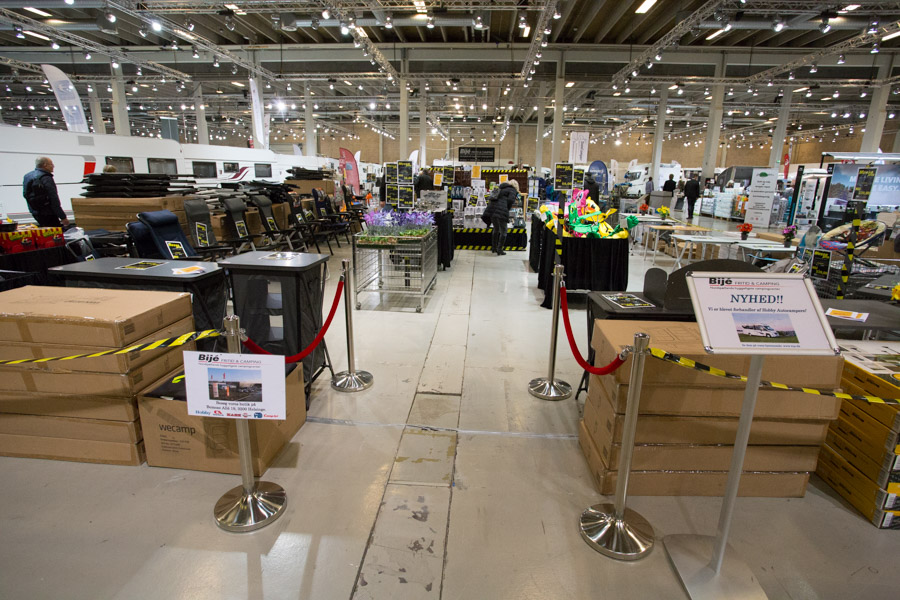Bije Fritid og Camping havde en stor stand med udstyr på FRI 2018. Bije er desuden blevet forhandler at Hobby autocampere.