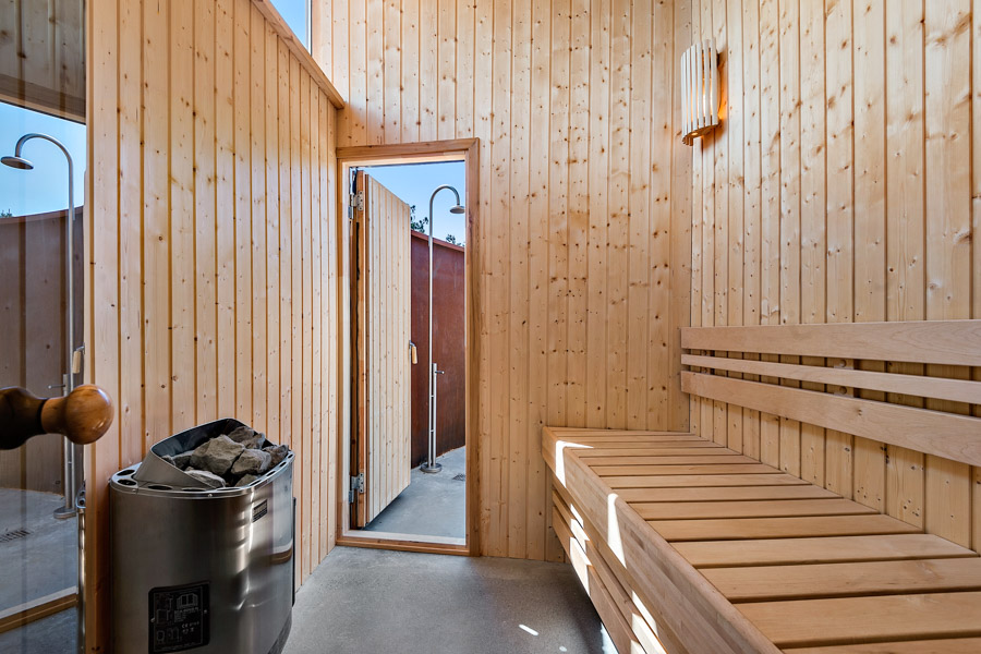 Der er også sauna i Lærkerederne