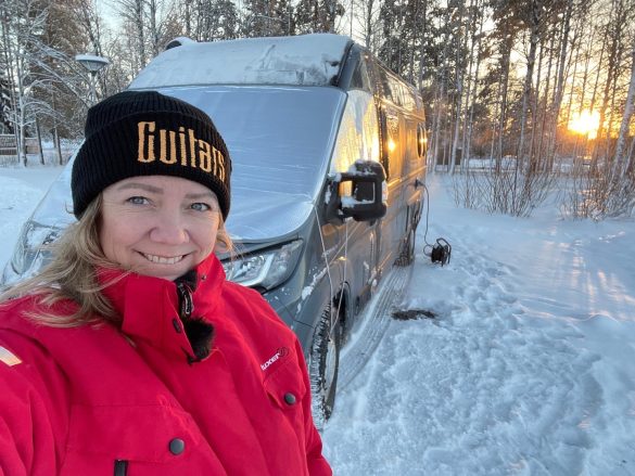 På tur i ekstrem kulde i en Malibu Van